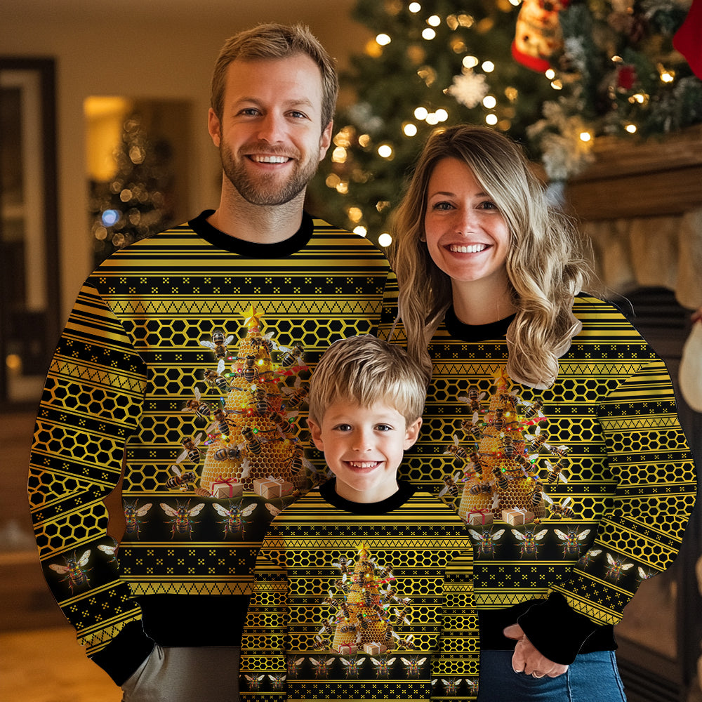 Festive Christmas Honeybee Ugly Sweater