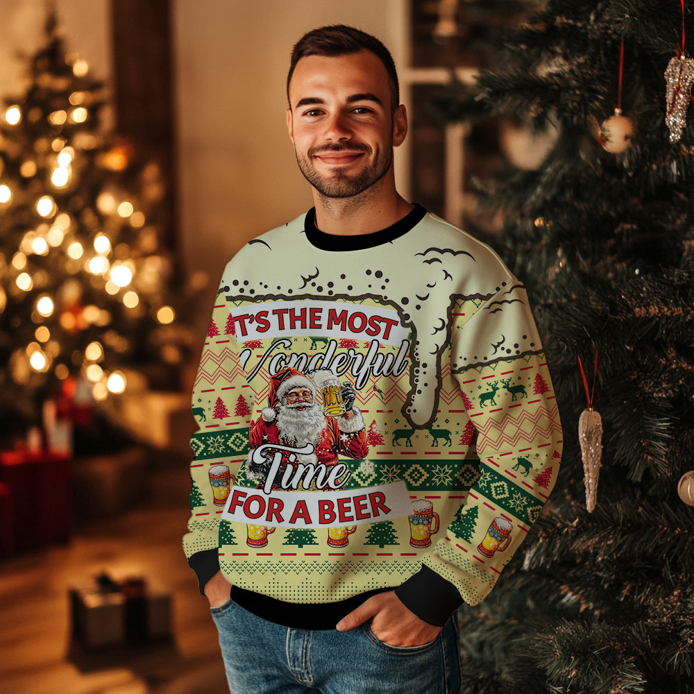 It's the Most Wonderful Time for a Beer Ugly Christmas Sweater