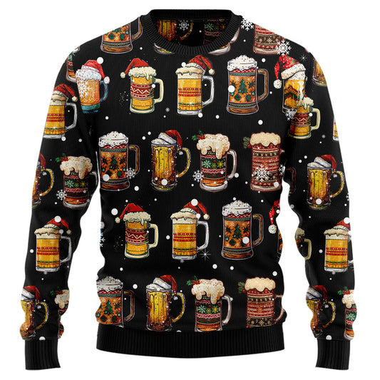 Festive Beer Mugs Ugly Christmas Sweater