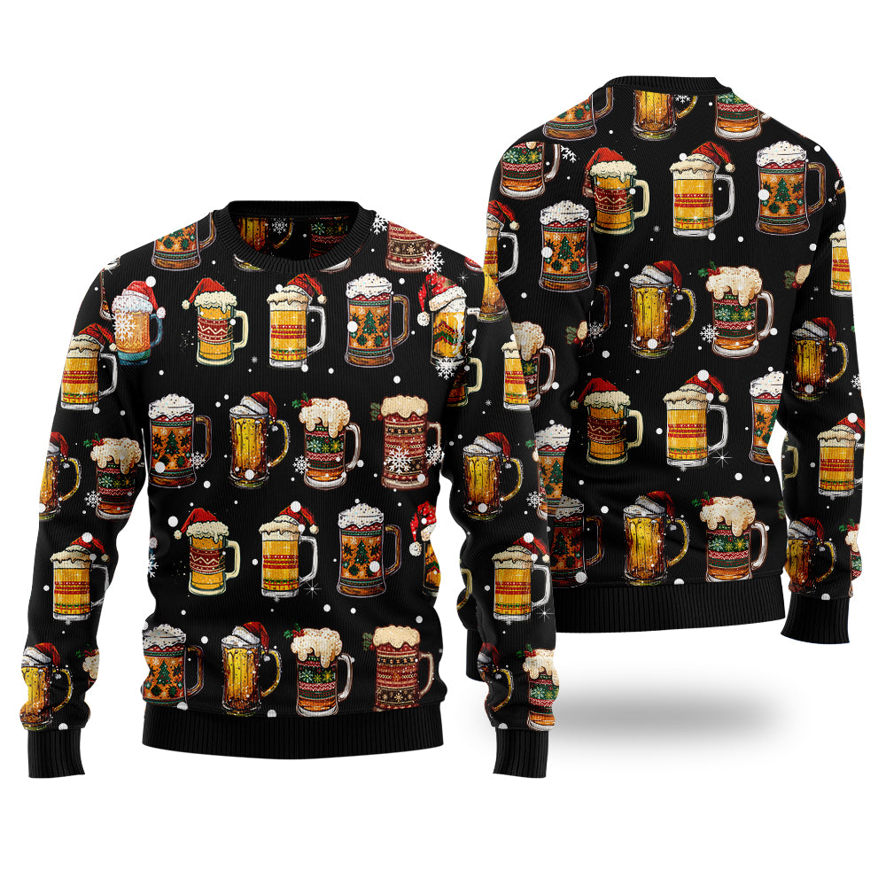 Festive Beer Mugs Ugly Christmas Sweater