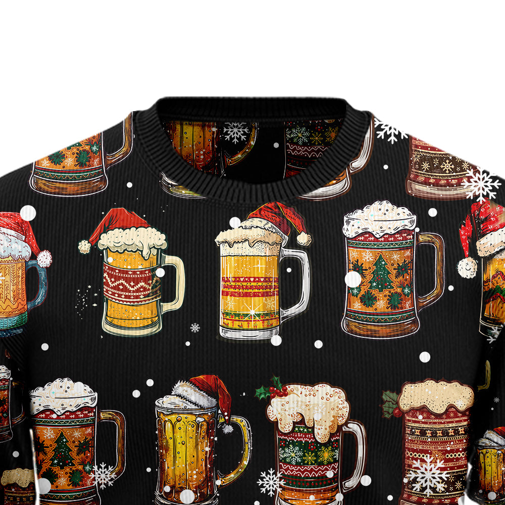 Festive Beer Mugs Ugly Christmas Sweater