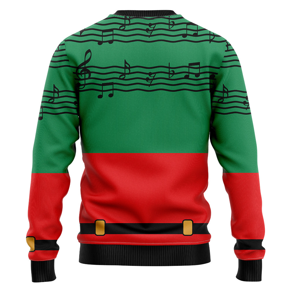 Festive DJ Bigfoot Ugly Christmas Sweater