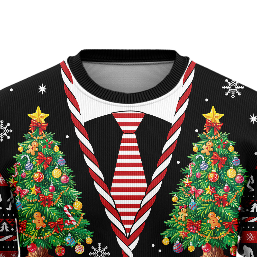 Bigfoot Suit & Tie Ugly Christmas Sweater