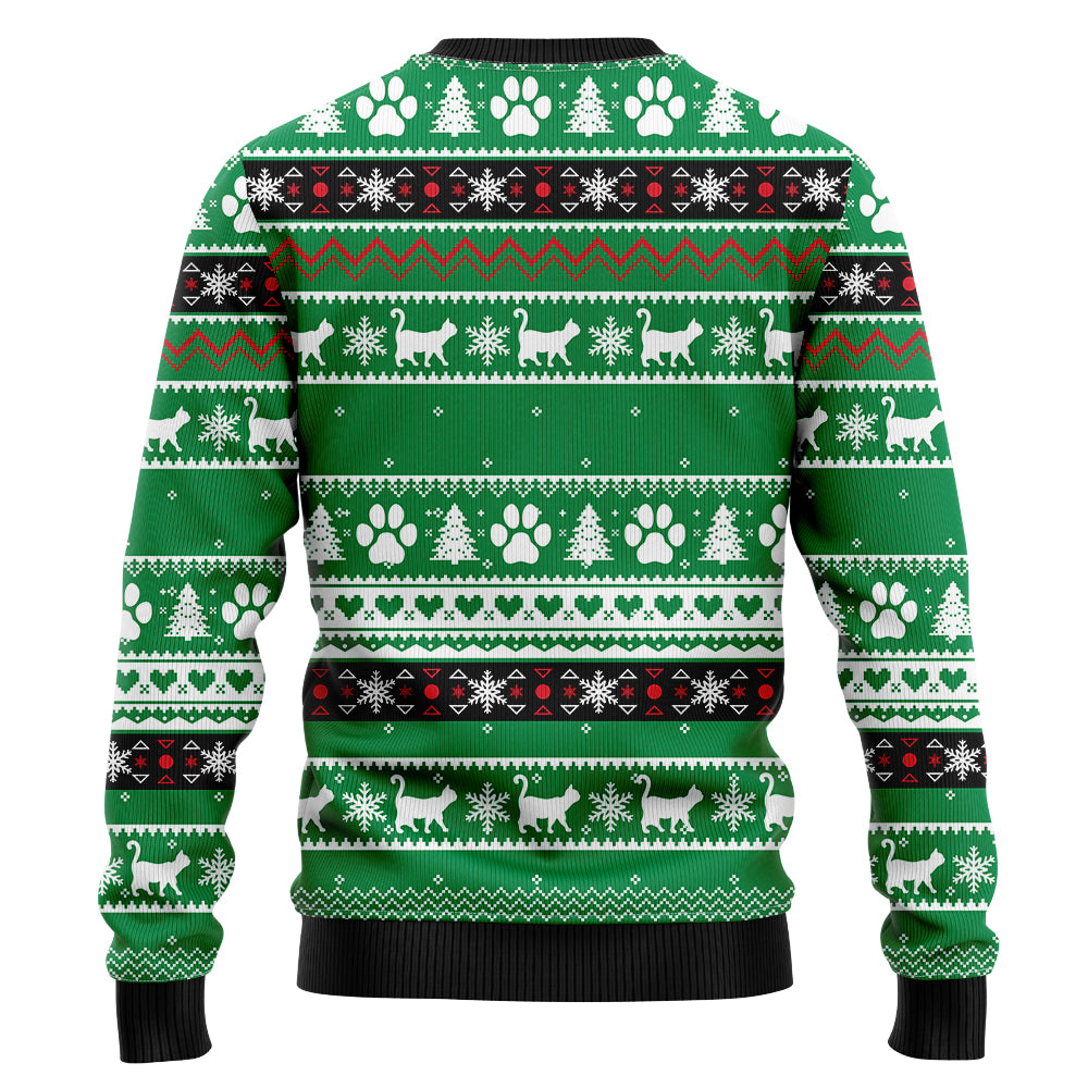 Black Cat Christmas Tree Ugly Christmas Sweater