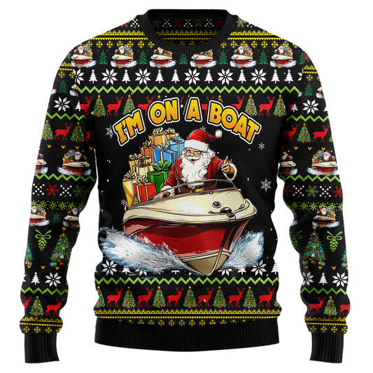 I'm On A Boat Santa Ugly Christmas Sweater