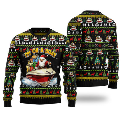 I'm On A Boat Santa Ugly Christmas Sweater
