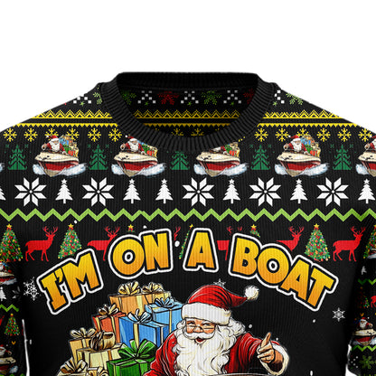 I'm On A Boat Santa Ugly Christmas Sweater