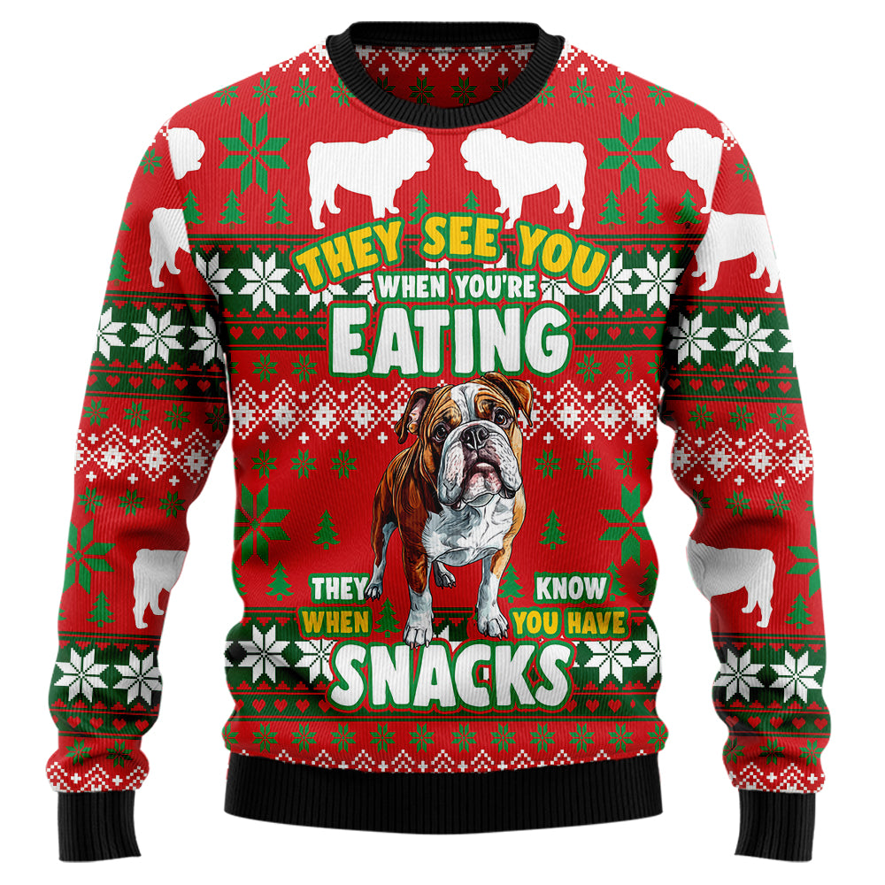 Funny Bulldog Ugly Christmas Sweater