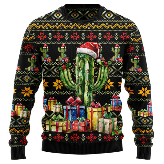 Festive Cactus Ugly Christmas Sweater