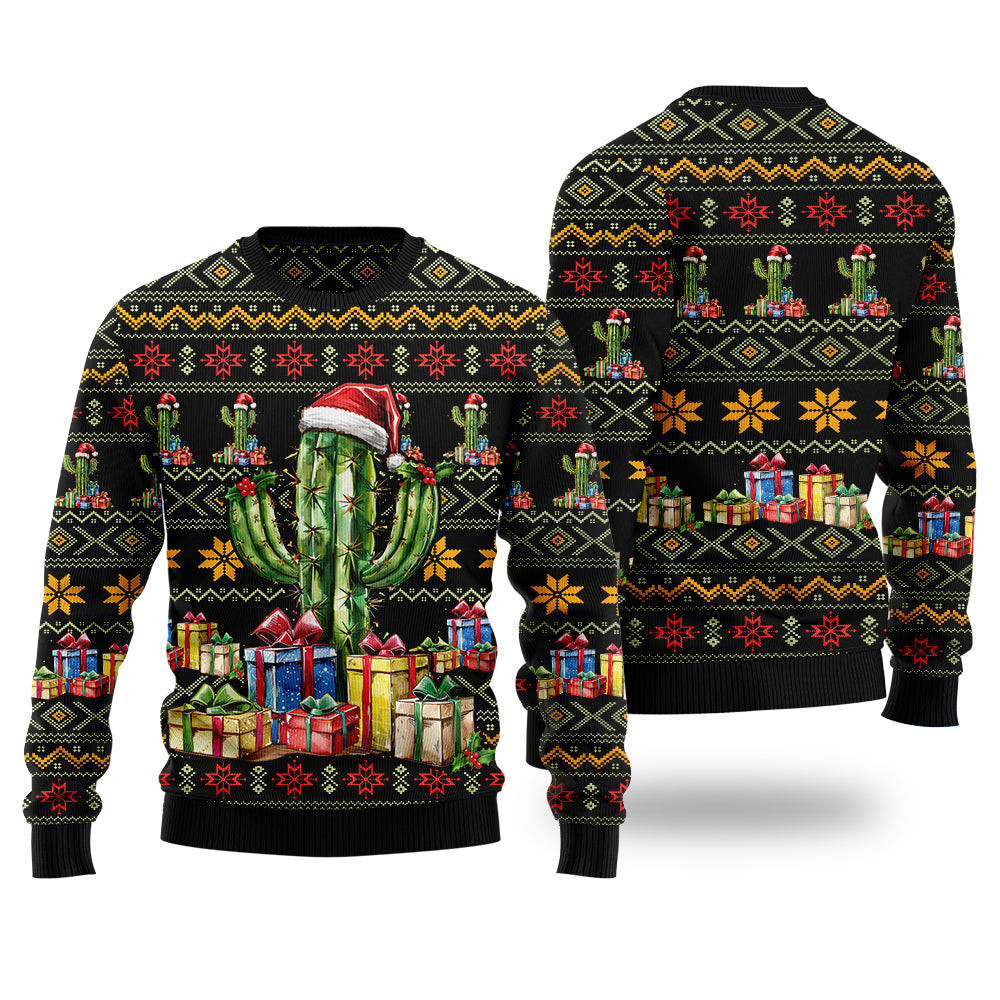 Festive Cactus Ugly Christmas Sweater