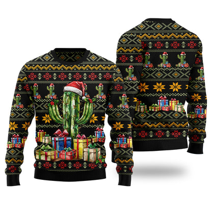 Festive Cactus Ugly Christmas Sweater