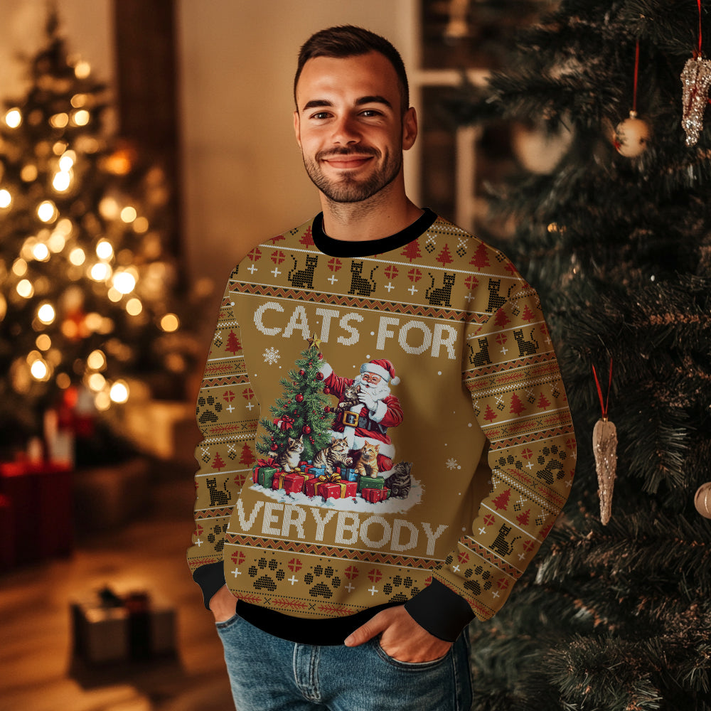 Cats For Everybody Ugly Christmas Sweater