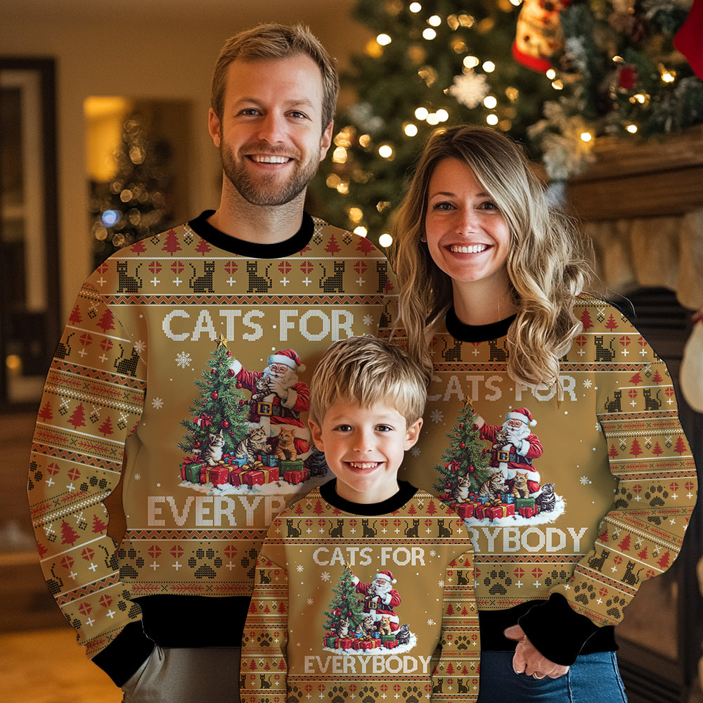Cats For Everybody Ugly Christmas Sweater