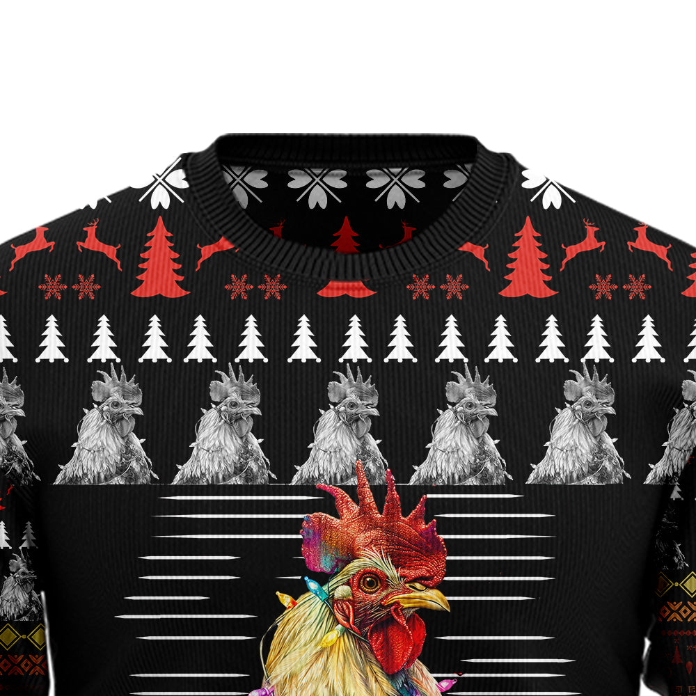 Stop Looking At My Cock Rooster Ugly Christmas Sweater
