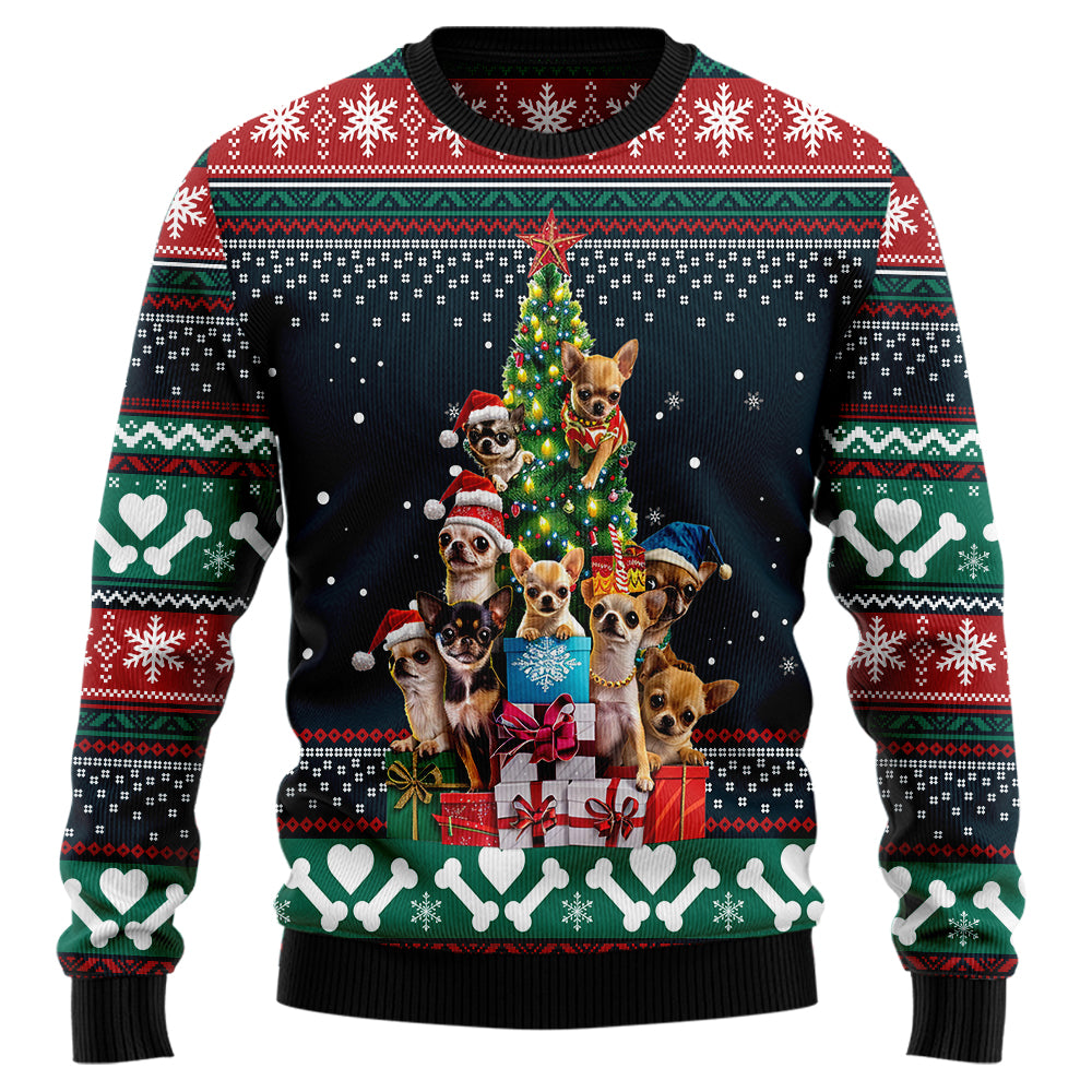 Chihuahua Christmas Tree Ugly Christmas Sweater