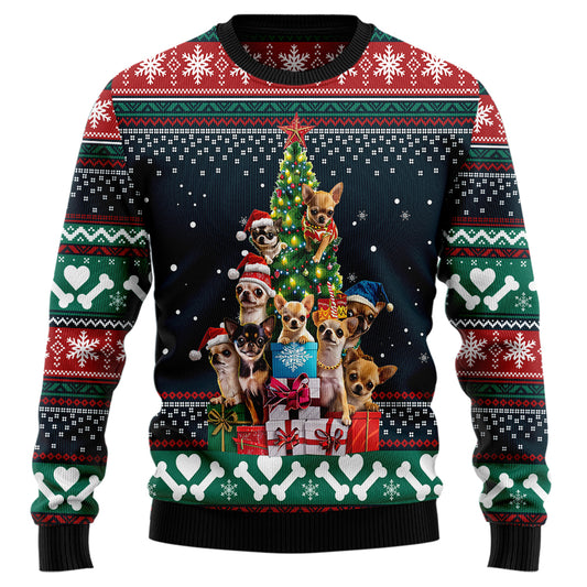 Chihuahua Christmas Tree Ugly Christmas Sweater