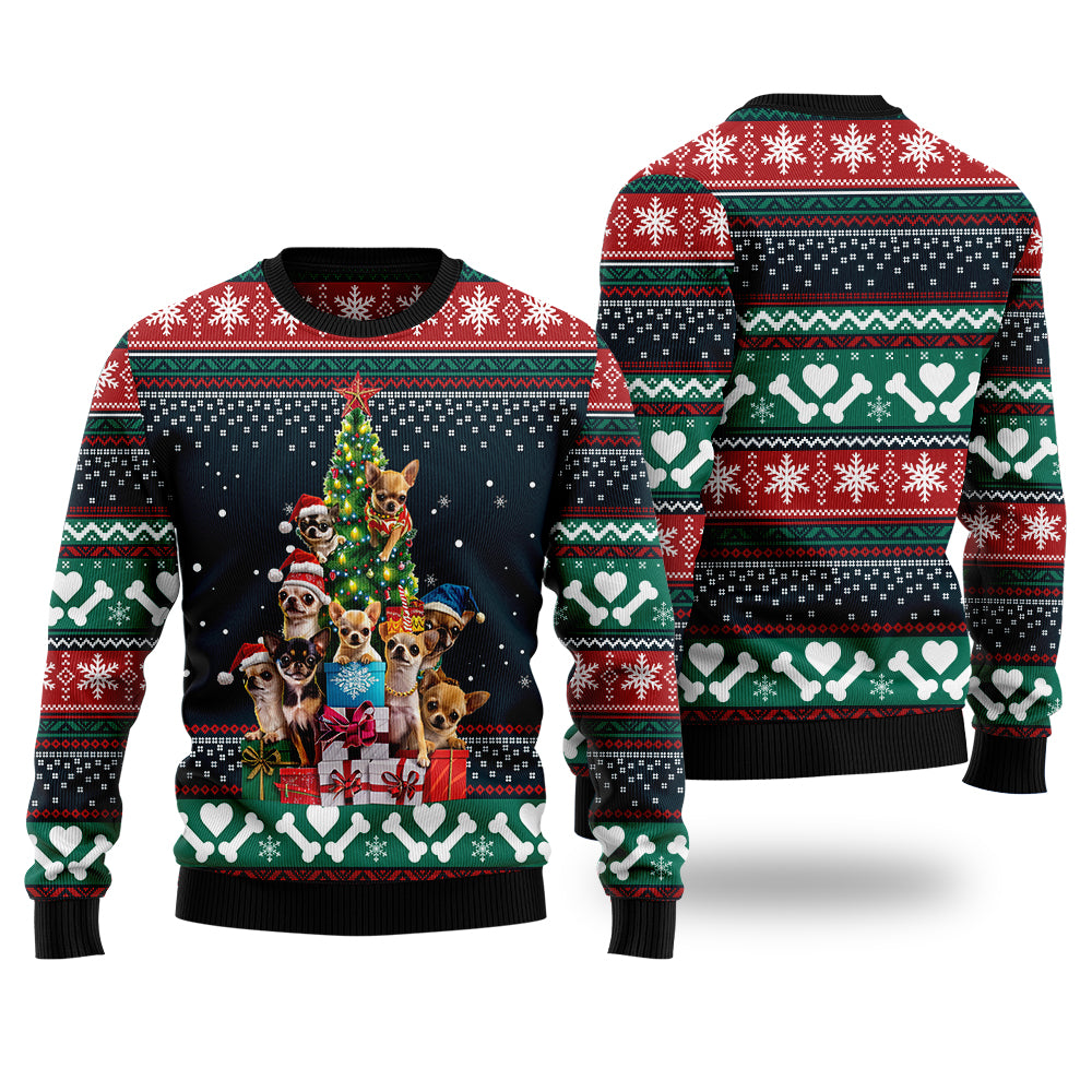 Chihuahua Christmas Tree Ugly Christmas Sweater