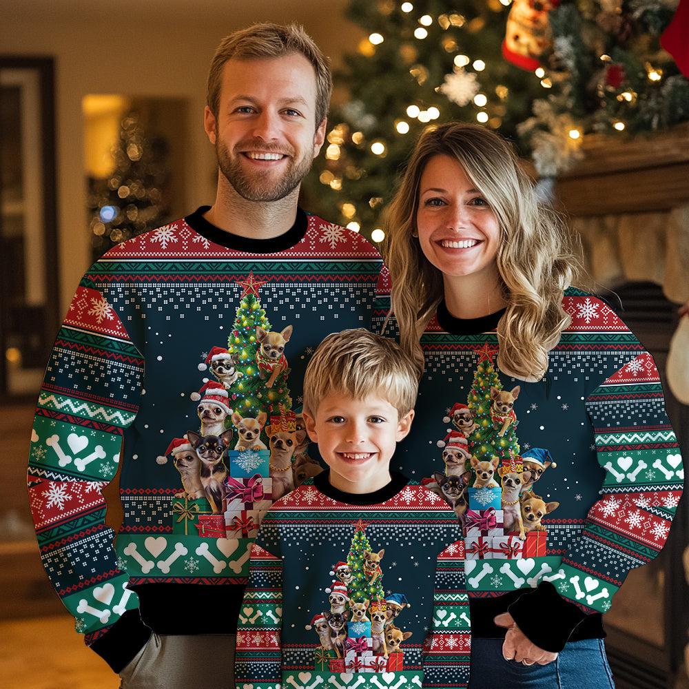 Chihuahua Christmas Tree Ugly Christmas Sweater