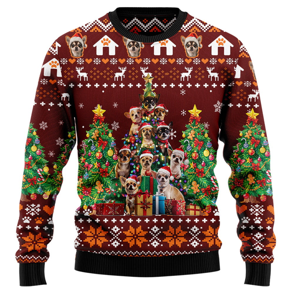 Chihuahua Christmas Tree Ugly Christmas Sweater