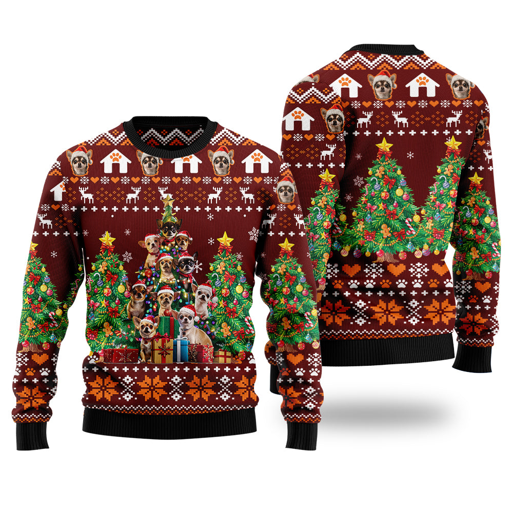 Chihuahua Christmas Tree Ugly Christmas Sweater