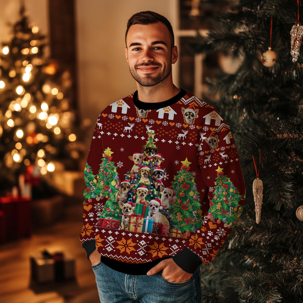 Chihuahua Christmas Tree Ugly Christmas Sweater