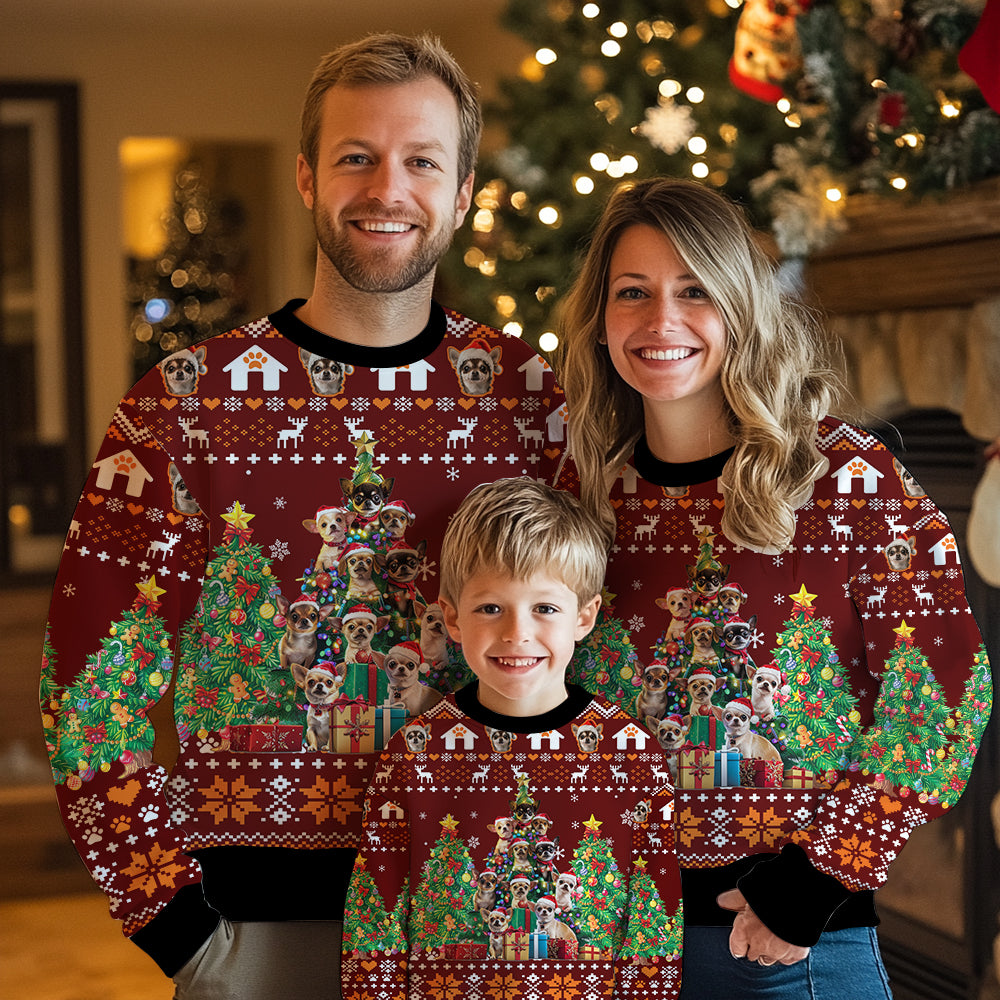 Chihuahua Christmas Tree Ugly Christmas Sweater