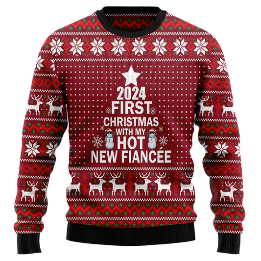 First Christmas With My Hot New Fiancée Ugly Christmas Sweater