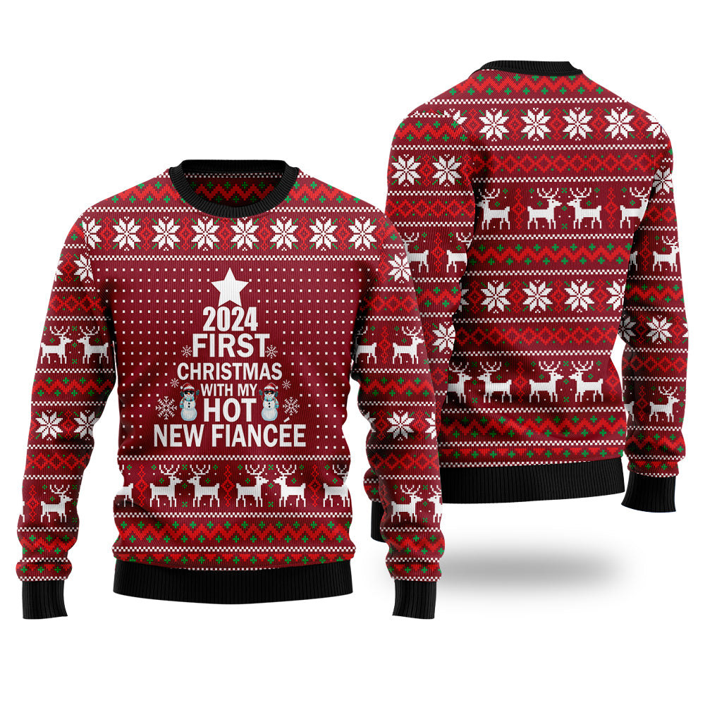 First Christmas With My Hot New Fiancée Ugly Christmas Sweater