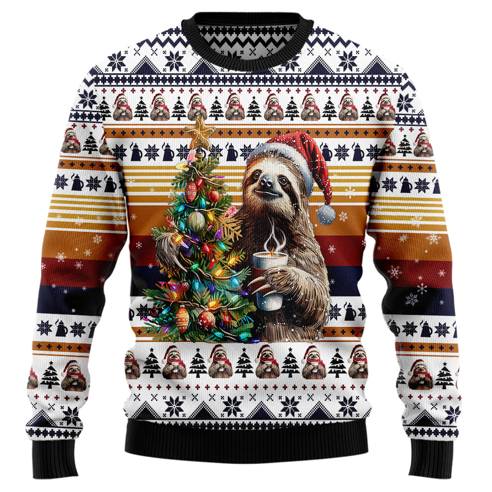 Festive Sloth Ugly Christmas Sweater