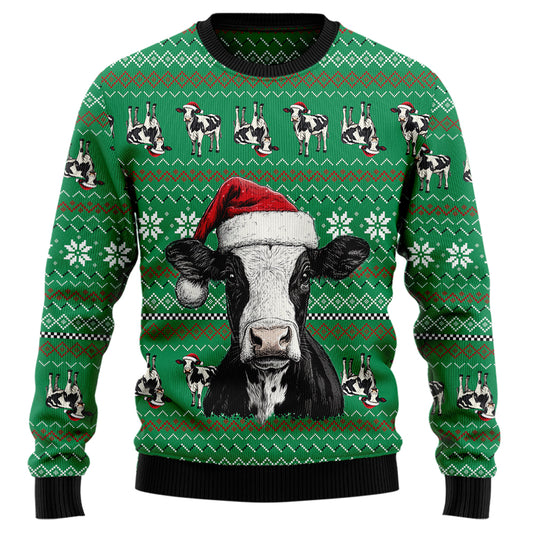Festive Cow Ugly Christmas Sweater
