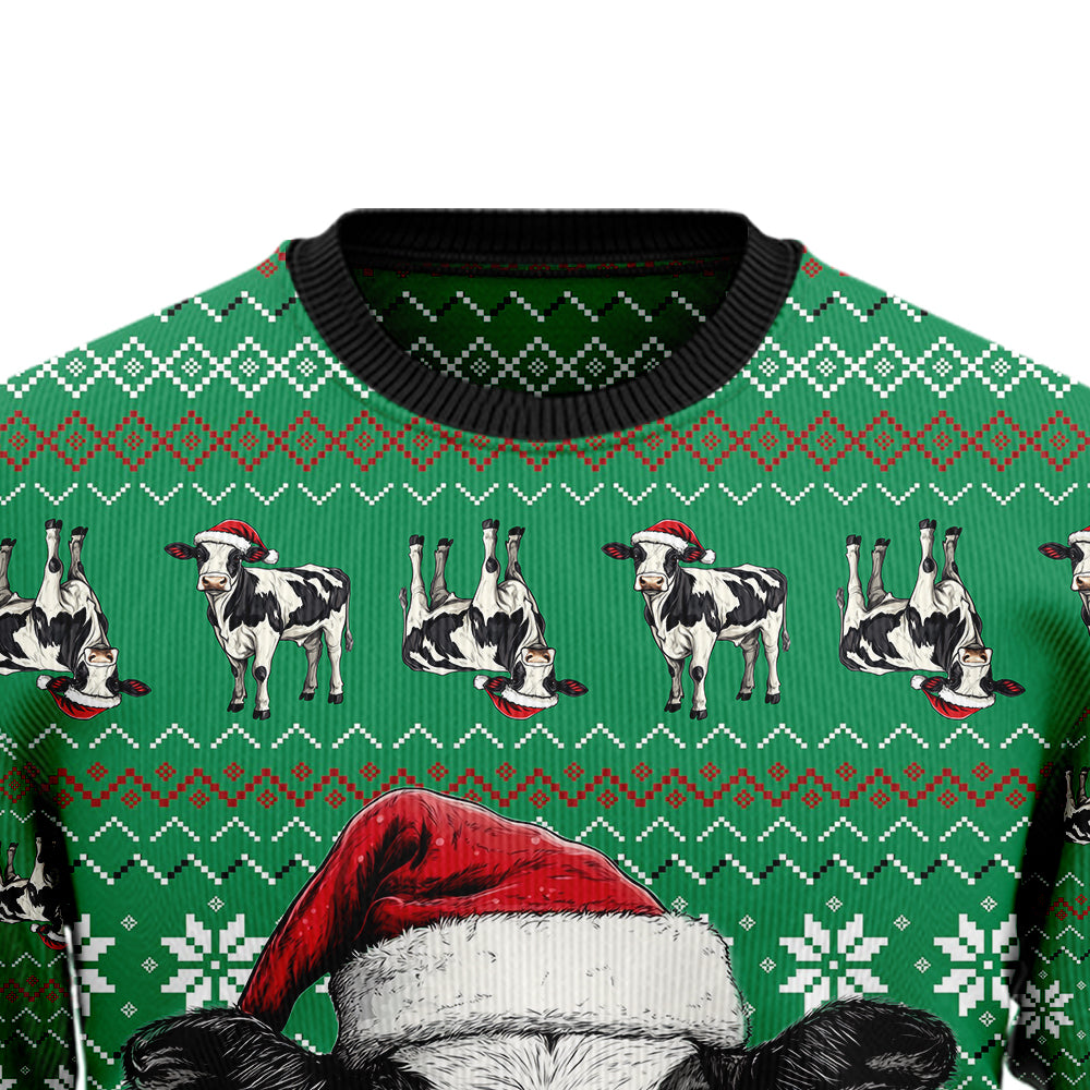 Festive Cow Ugly Christmas Sweater