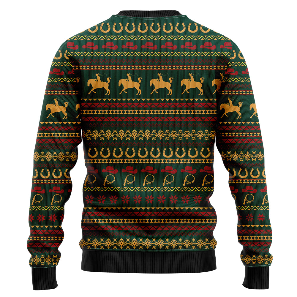 Western Cowboy Ugly Christmas Sweater