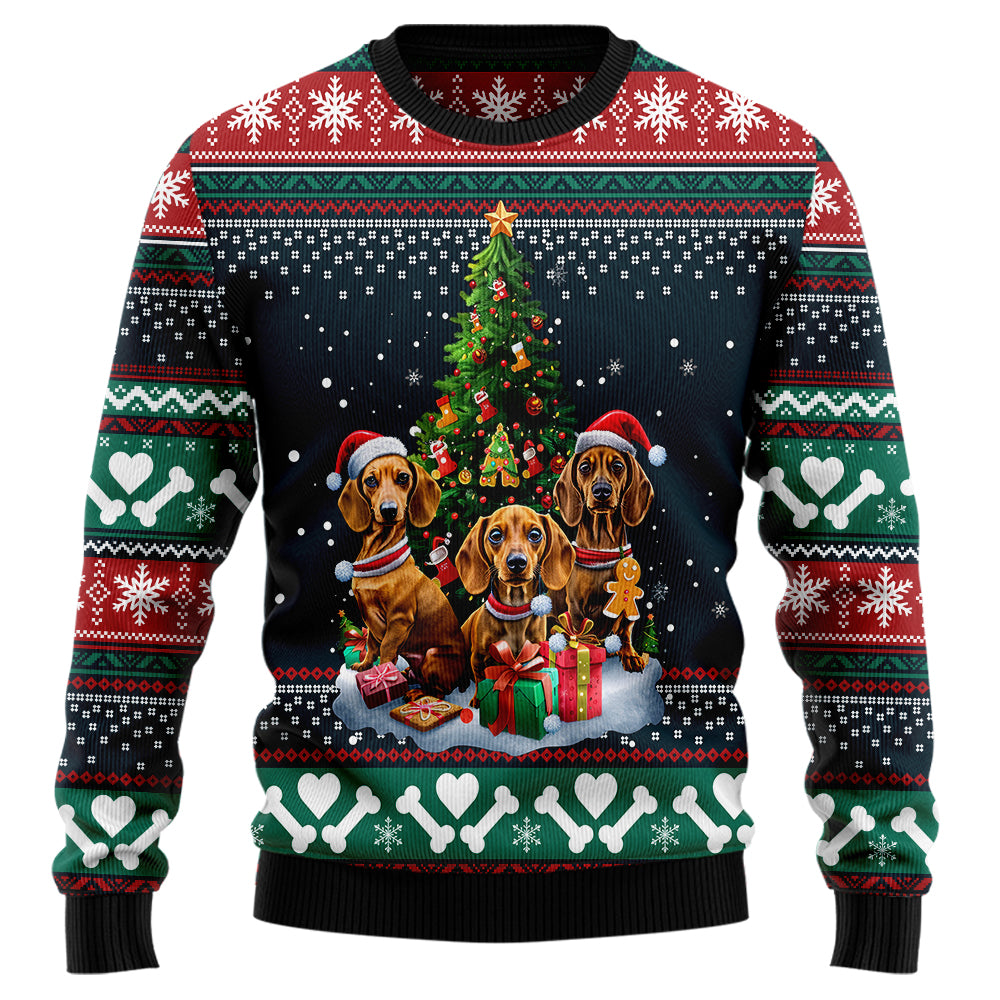 Cute Dachshund Ugly Christmas Sweater