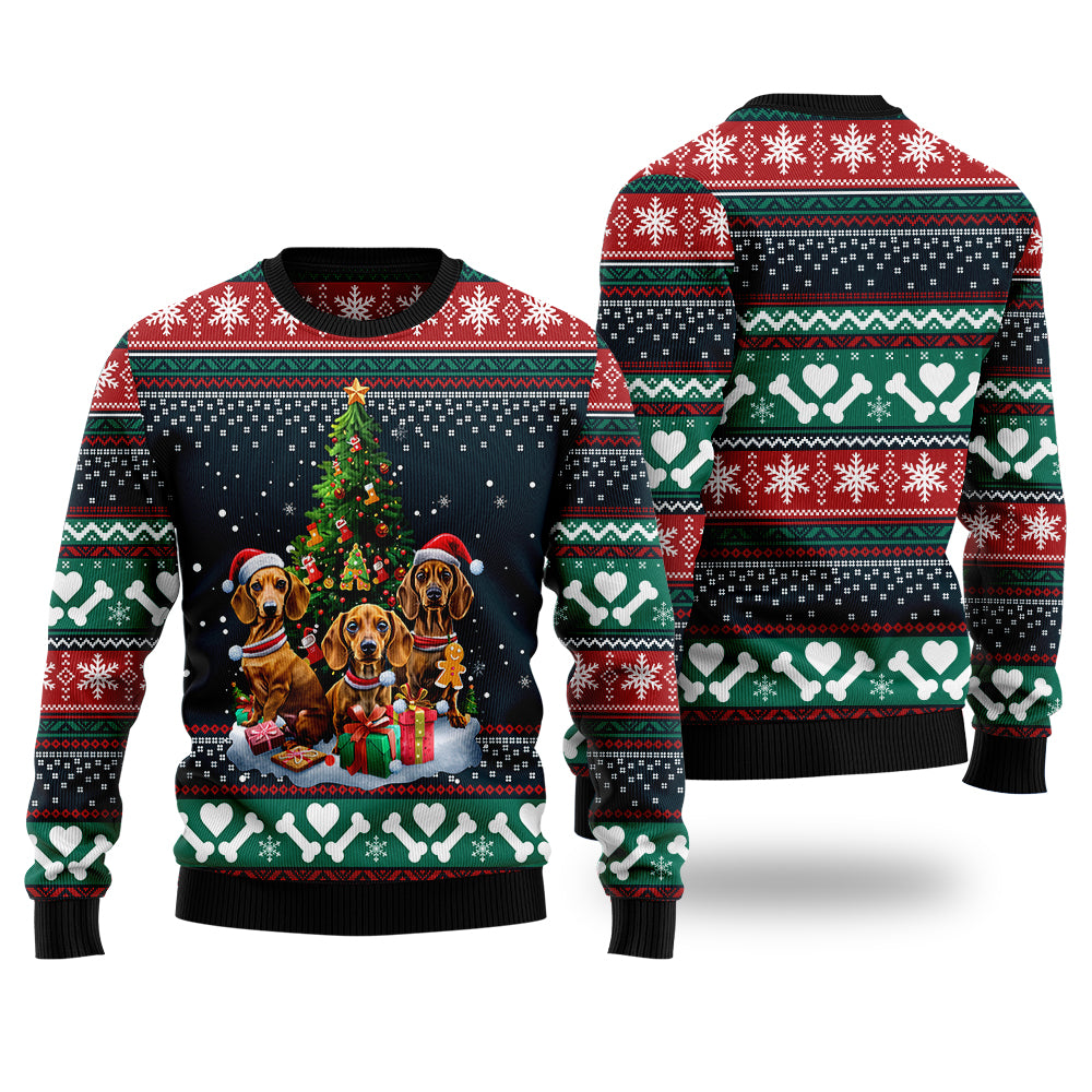 Cute Dachshund Ugly Christmas Sweater