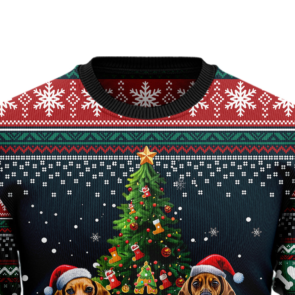 Cute Dachshund Ugly Christmas Sweater