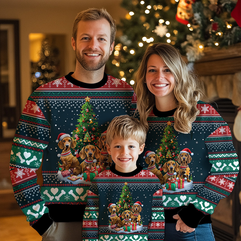 Cute Dachshund Ugly Christmas Sweater