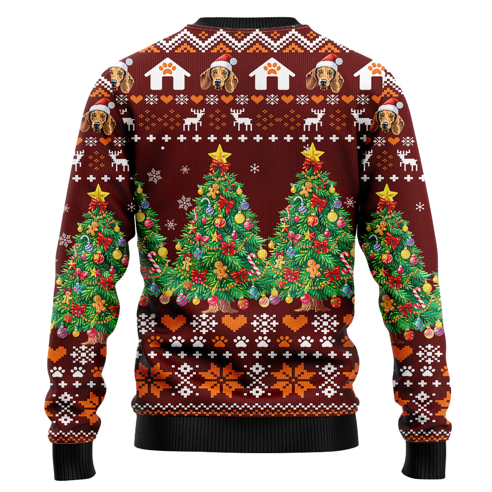 Dachshund Christmas Tree Ugly Christmas Sweater