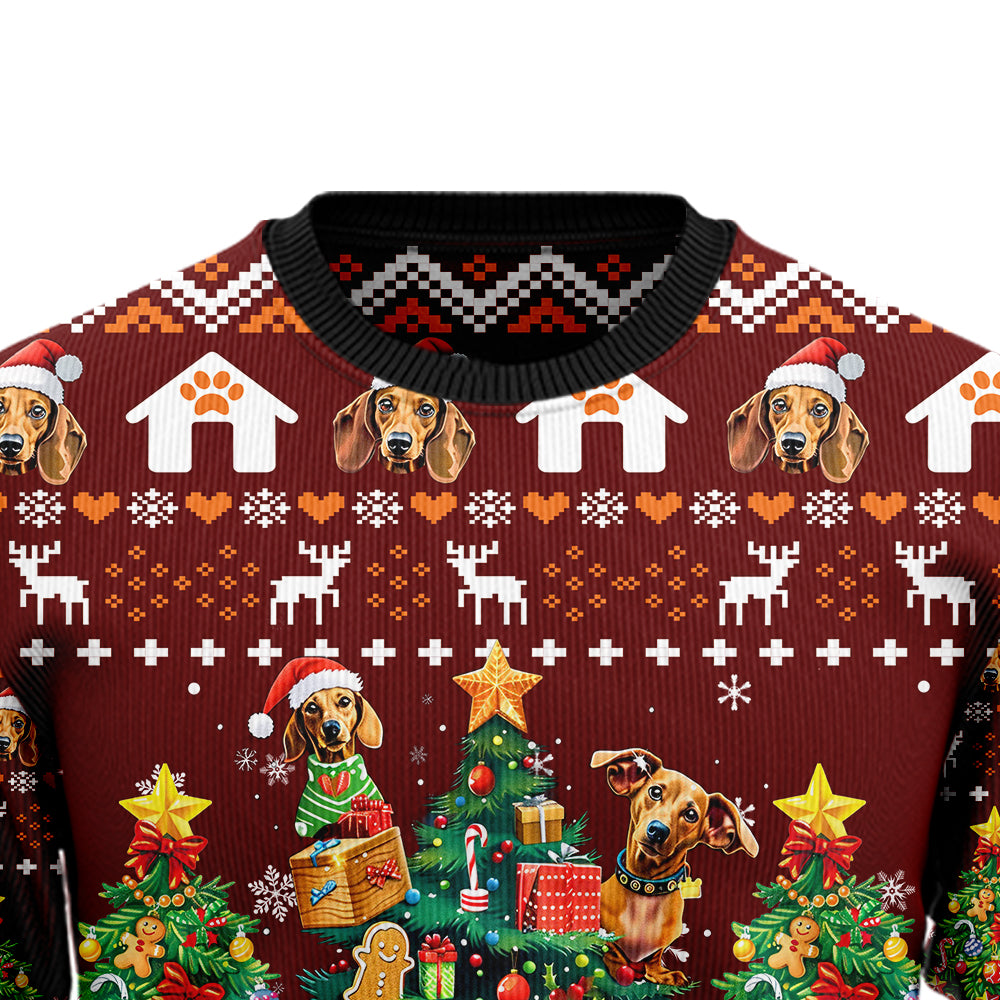 Dachshund Christmas Tree Ugly Christmas Sweater