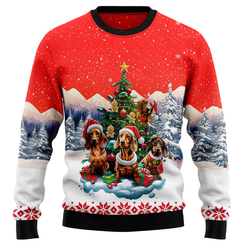 Dachshund Christmas Tree Ugly Sweater