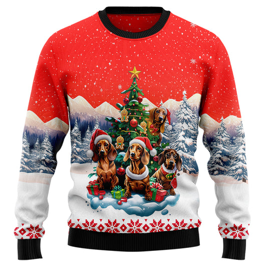 Dachshund Christmas Tree Ugly Sweater