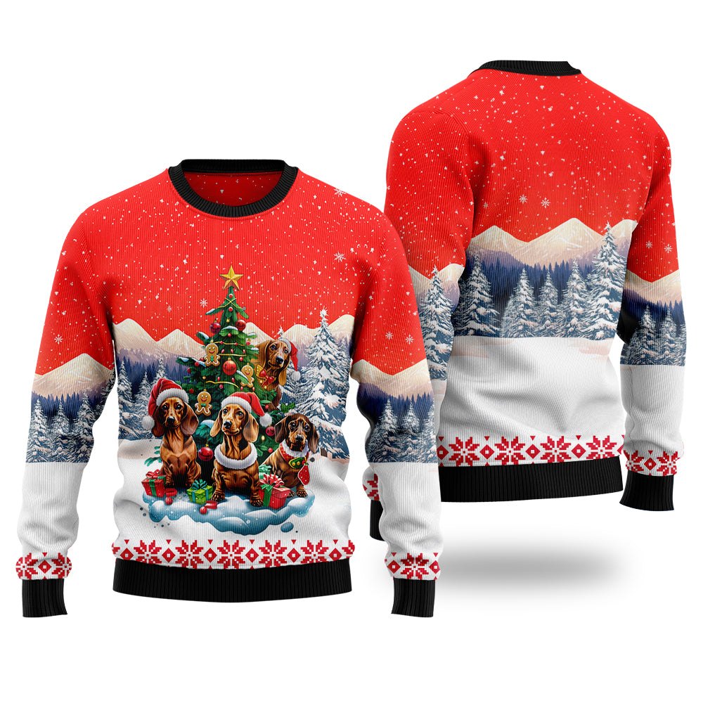 Dachshund Christmas Tree Ugly Sweater
