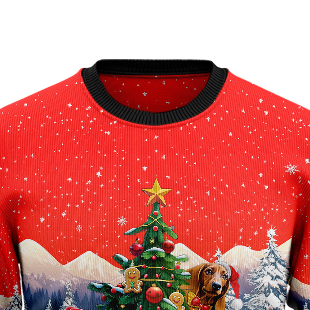 Dachshund Christmas Tree Ugly Sweater
