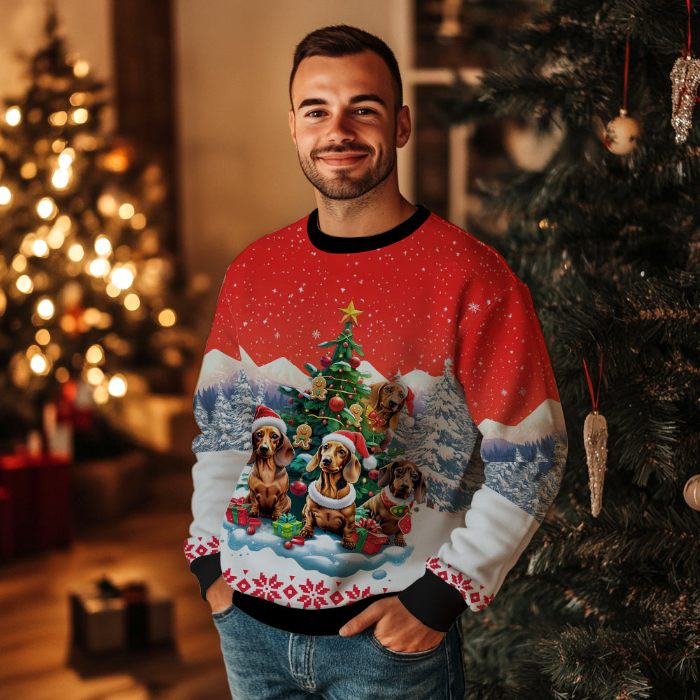 Dachshund Christmas Tree Ugly Sweater