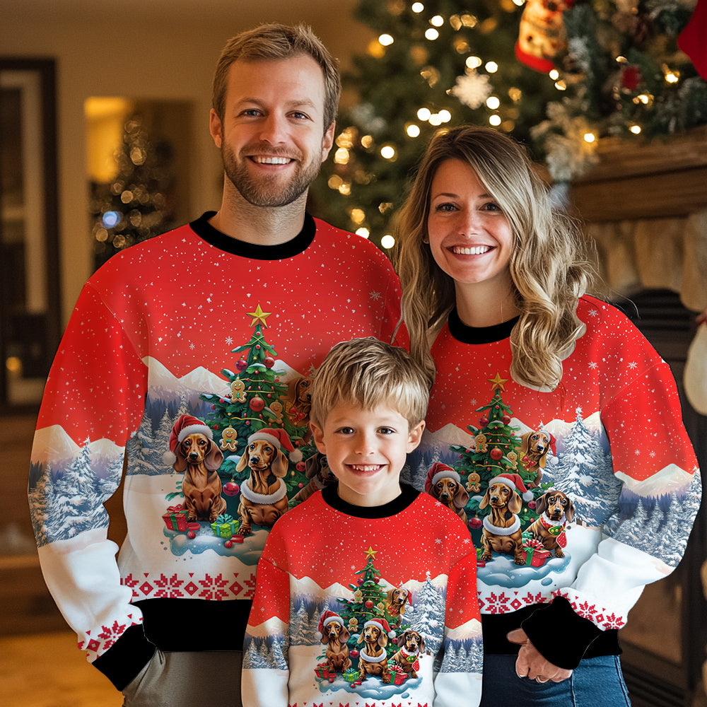 Dachshund Christmas Tree Ugly Sweater