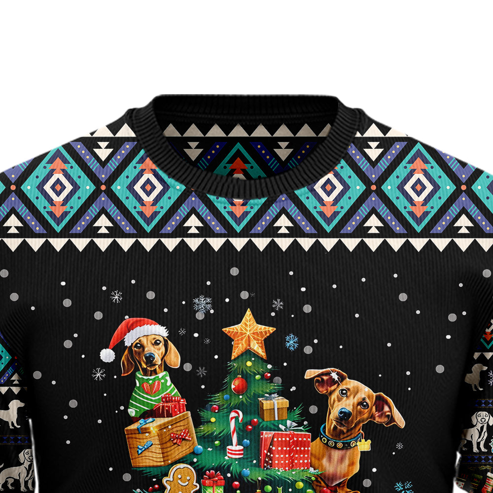 Cute Dachshund Ugly Christmas Sweater