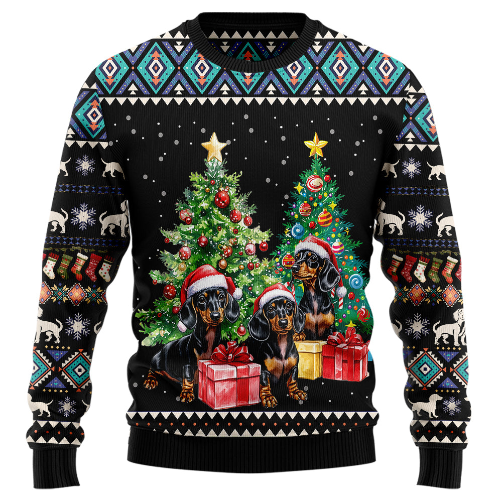 Cute Dachshund Ugly Christmas Sweater