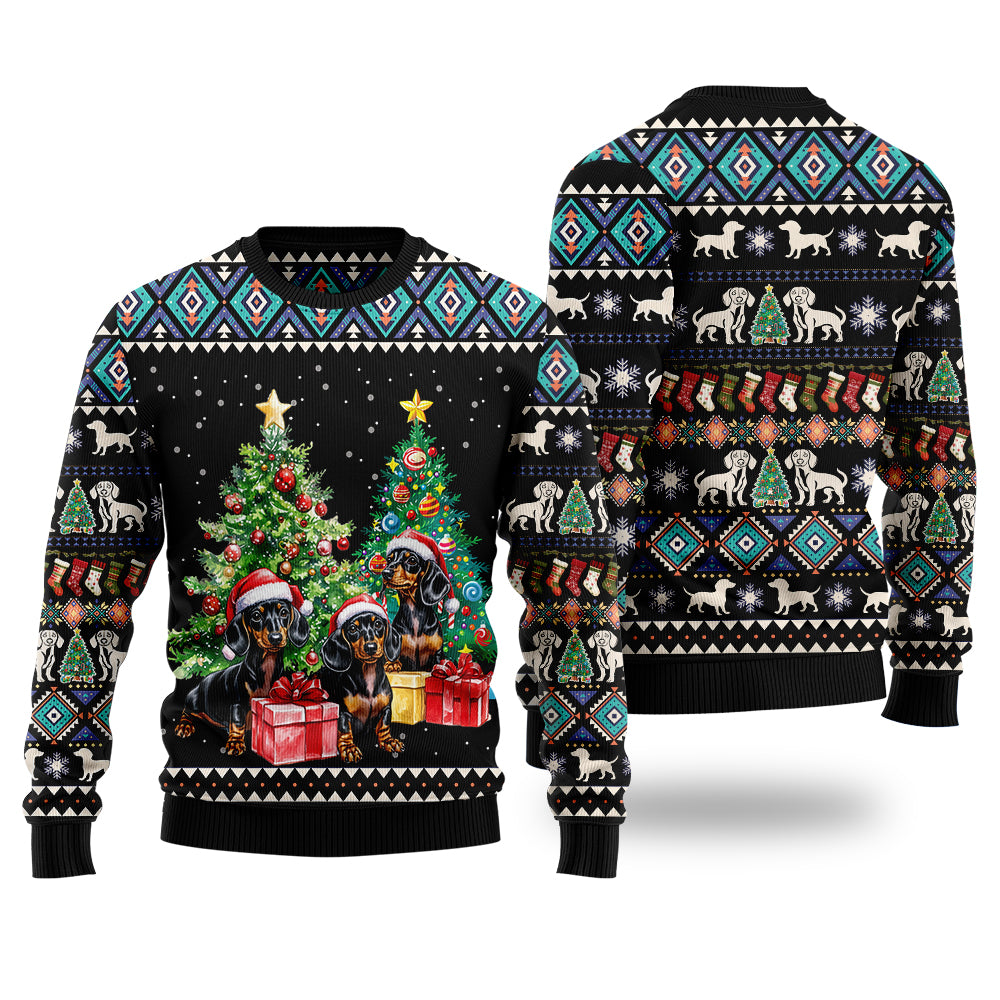 Cute Dachshund Ugly Christmas Sweater