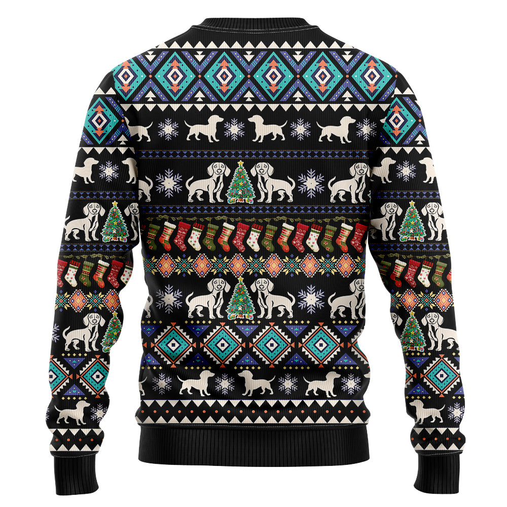 Cute Dachshund Ugly Christmas Sweater