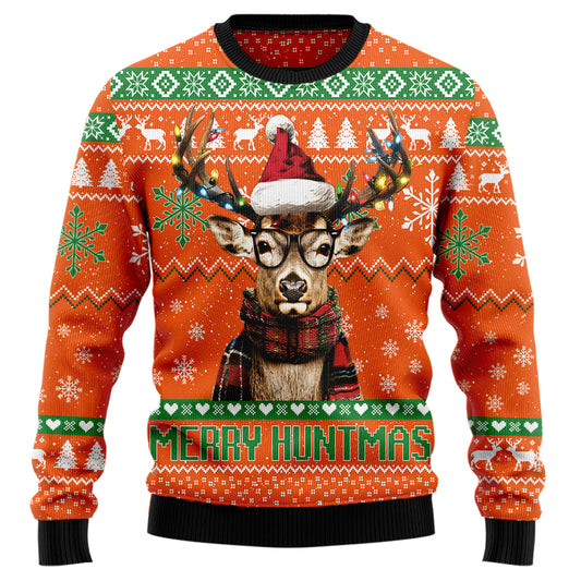 "Merry Huntmas" Deer Ugly Christmas Sweater