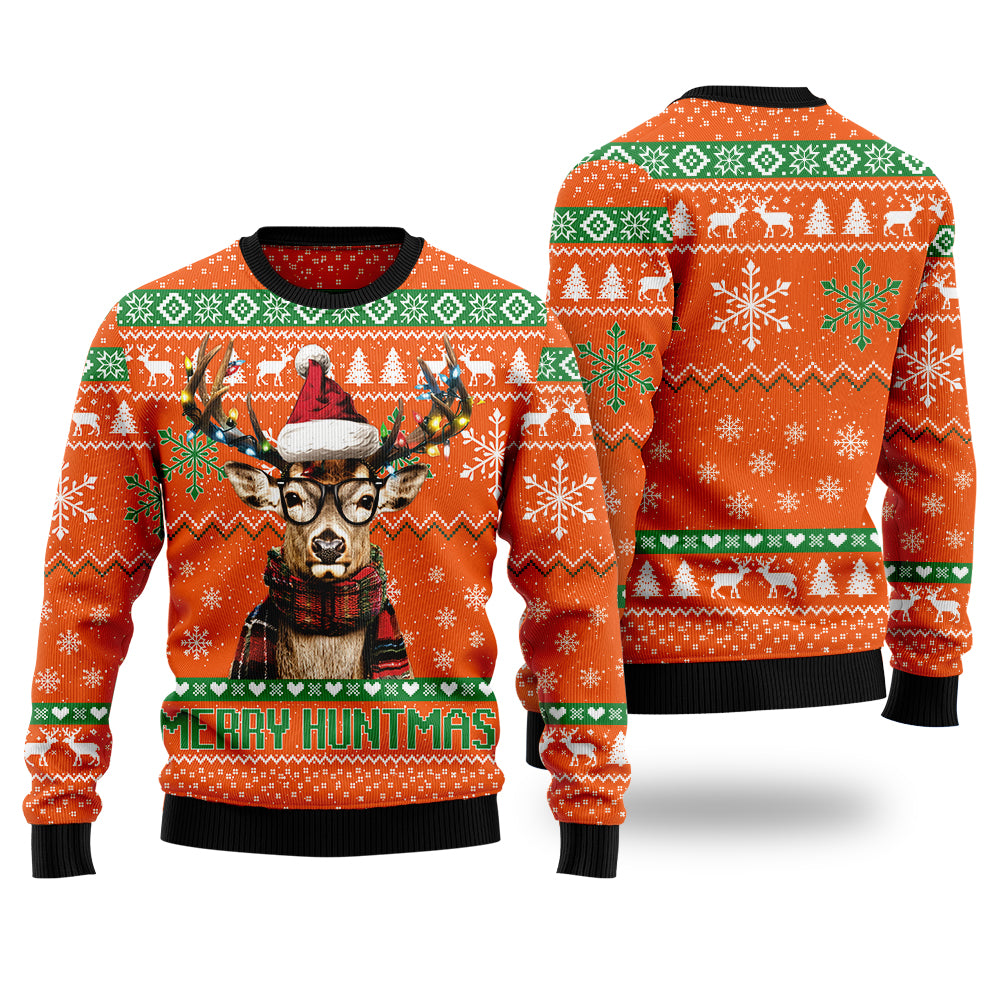 "Merry Huntmas" Deer Ugly Christmas Sweater